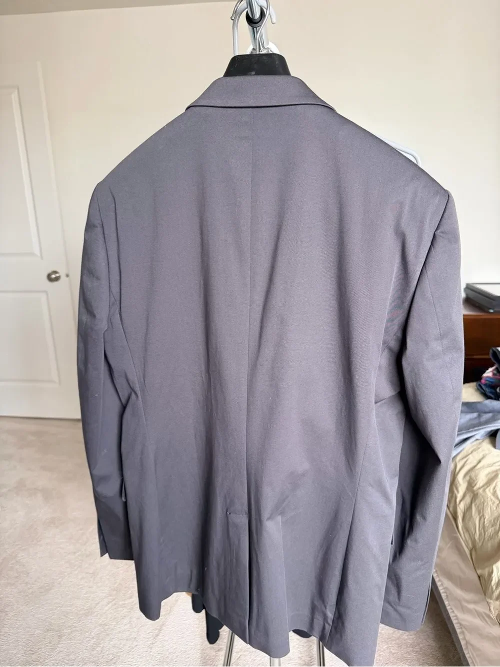 Express Men's Light Gray Single-Breasted Blazer